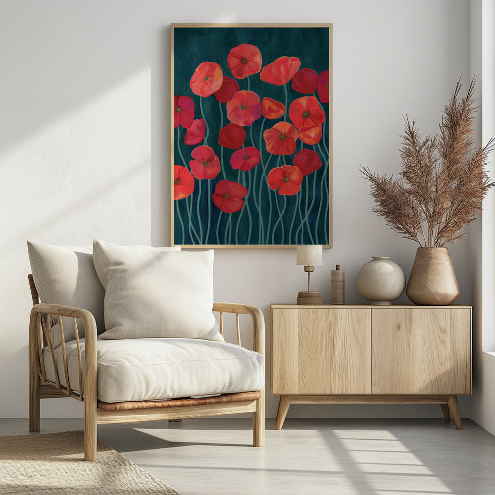 Red poppies Poster