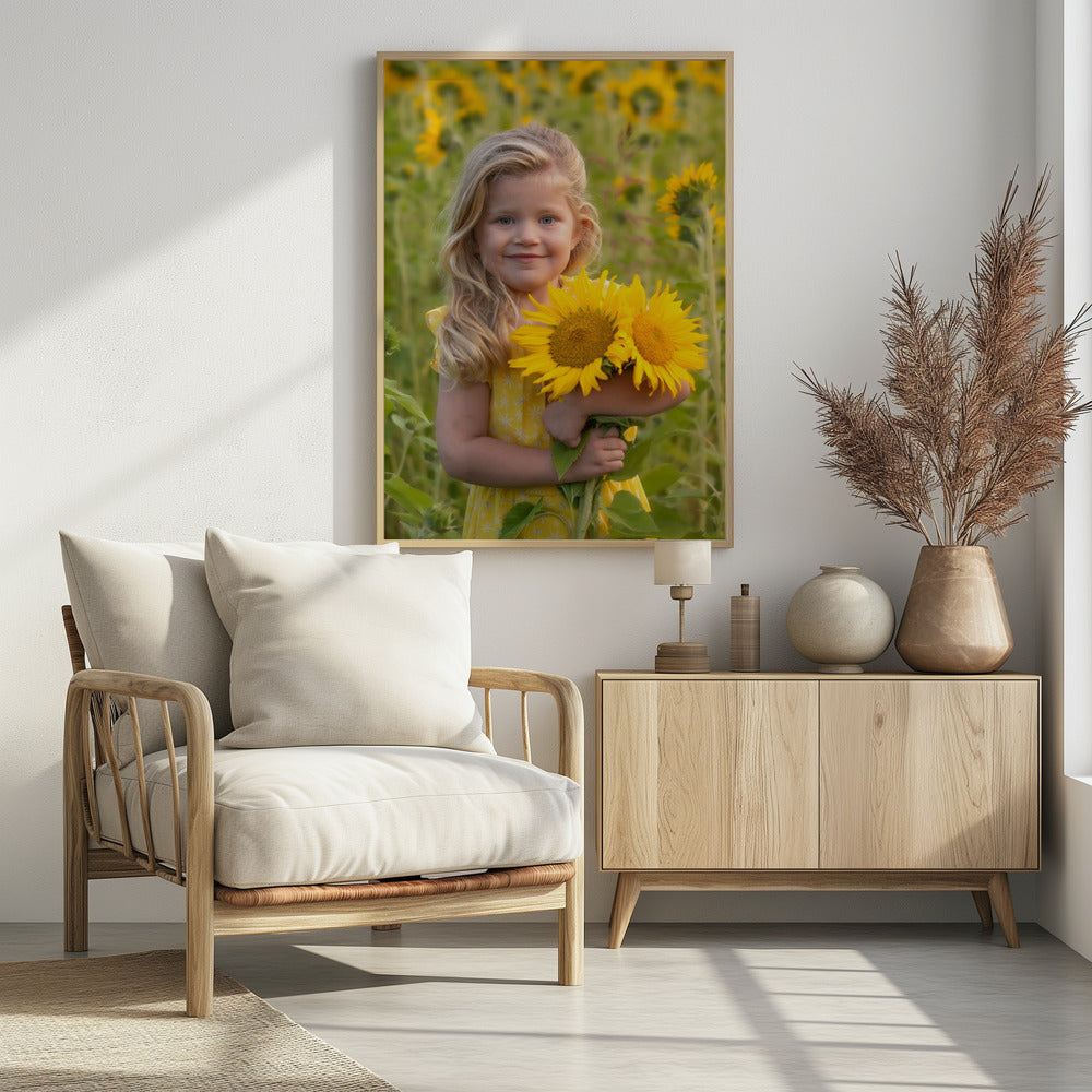 Sunflower girl Poster