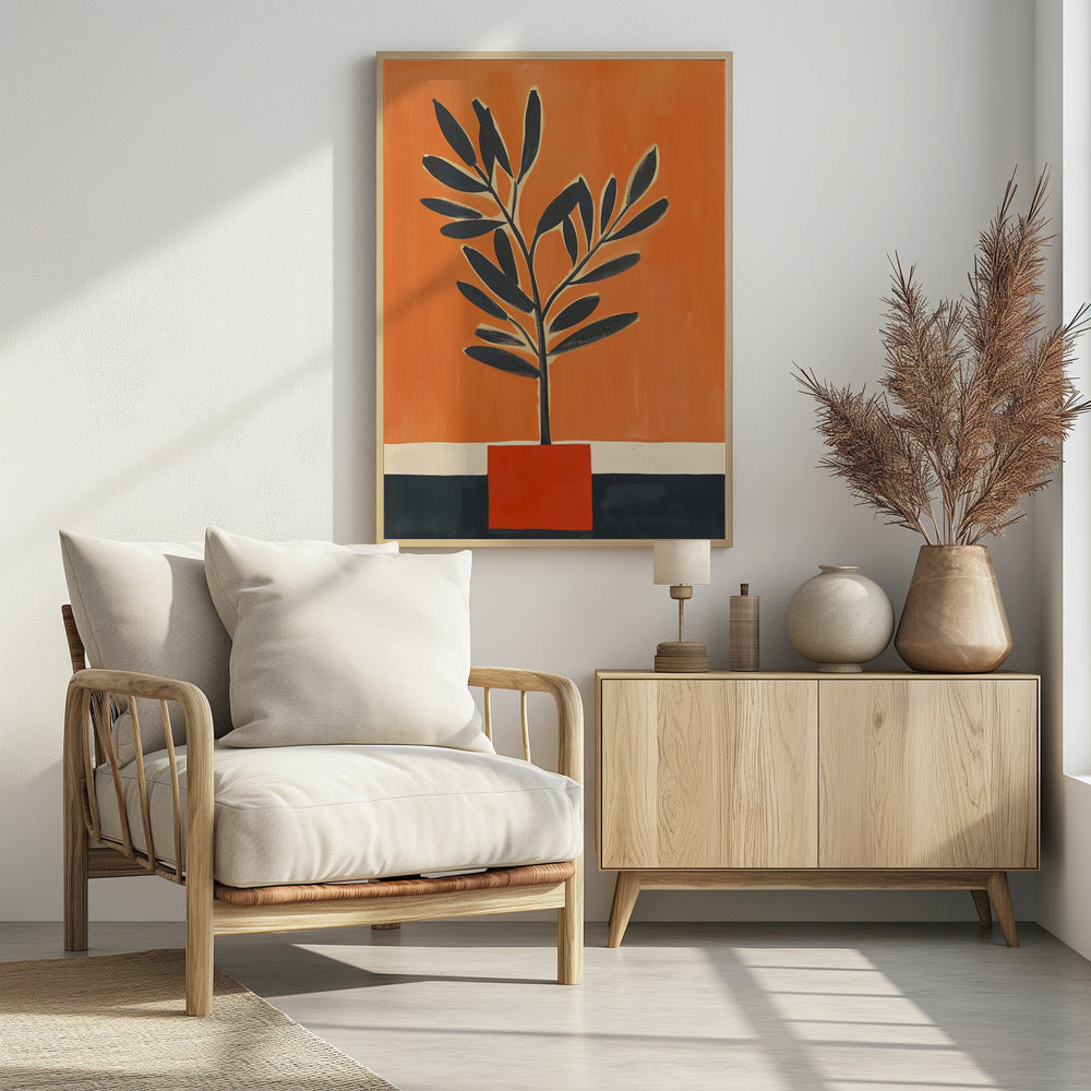 Orange Plant Poster