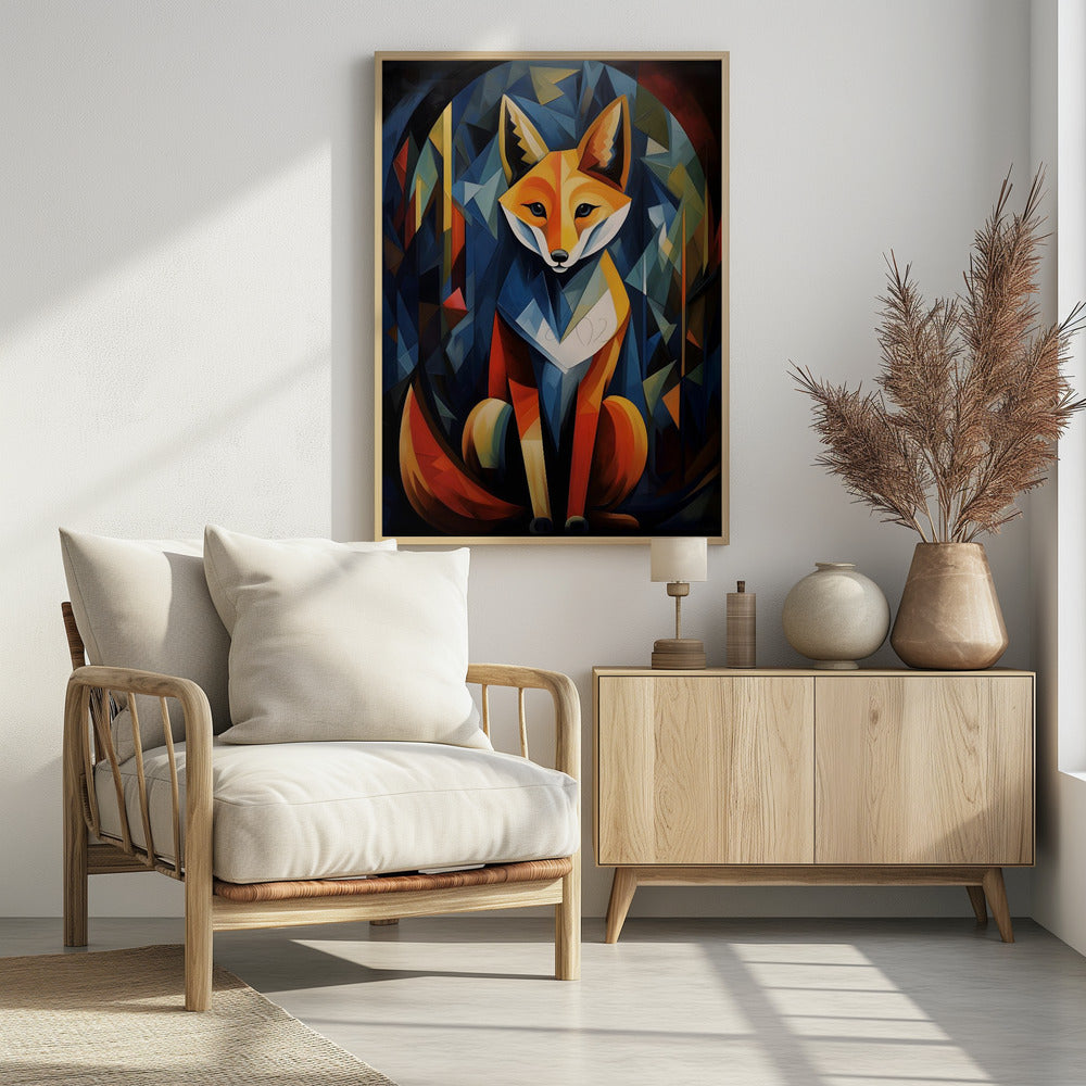 The Cubistic Fox Poster