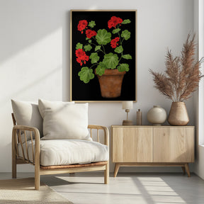 Red Geranium Poster