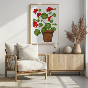 Red Geranium Poster