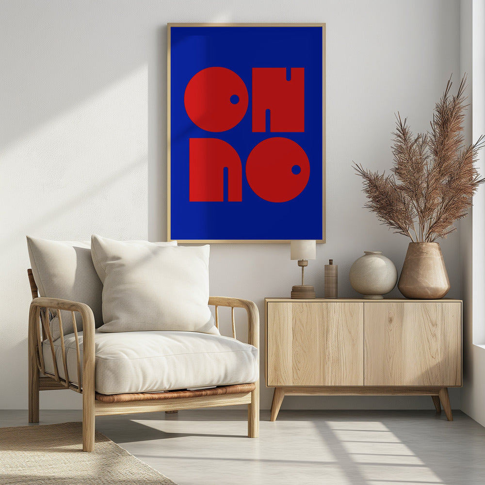 Oh No Dark Blue Recovered.psdratio 3x4 Print By Bohonewart Poster