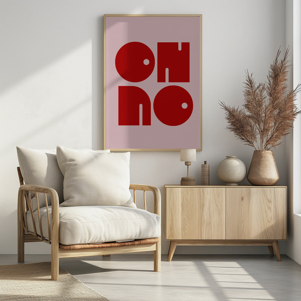 Oh No Pink Red.psdratio 3x4 Print By Bohonewart Poster