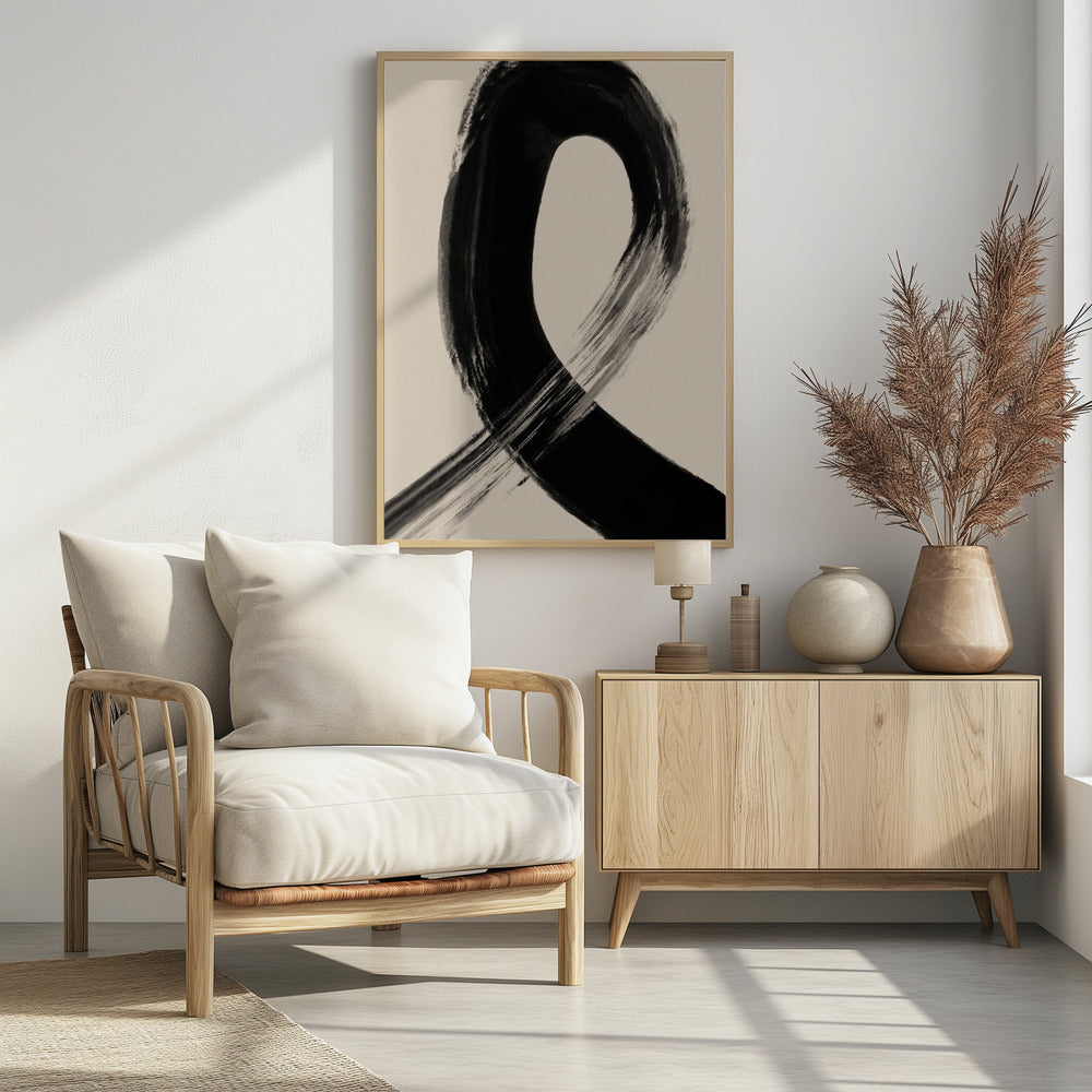 Black Strokes No 27 Poster