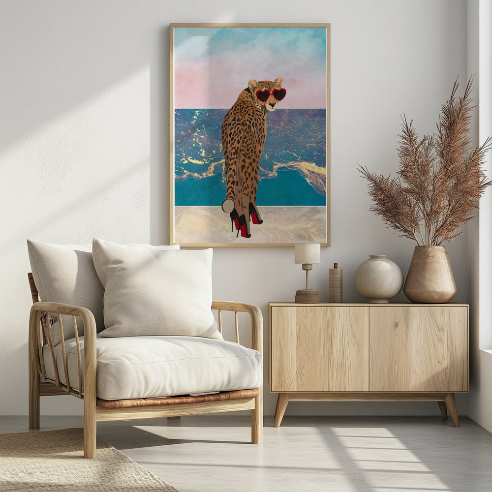 Cheetah on holiday Poster