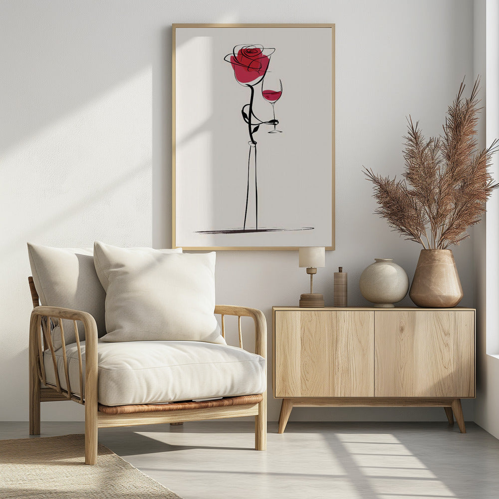 Wine Rose Poster