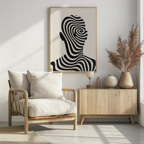 Striped Man Poster