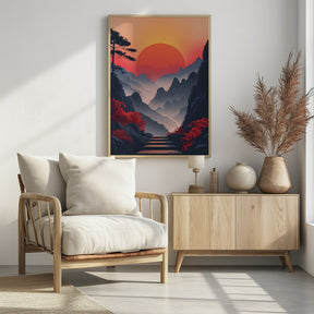 Sunset In the Mountains Poster