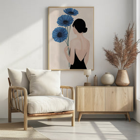 Blue Blooms In Silence Poster