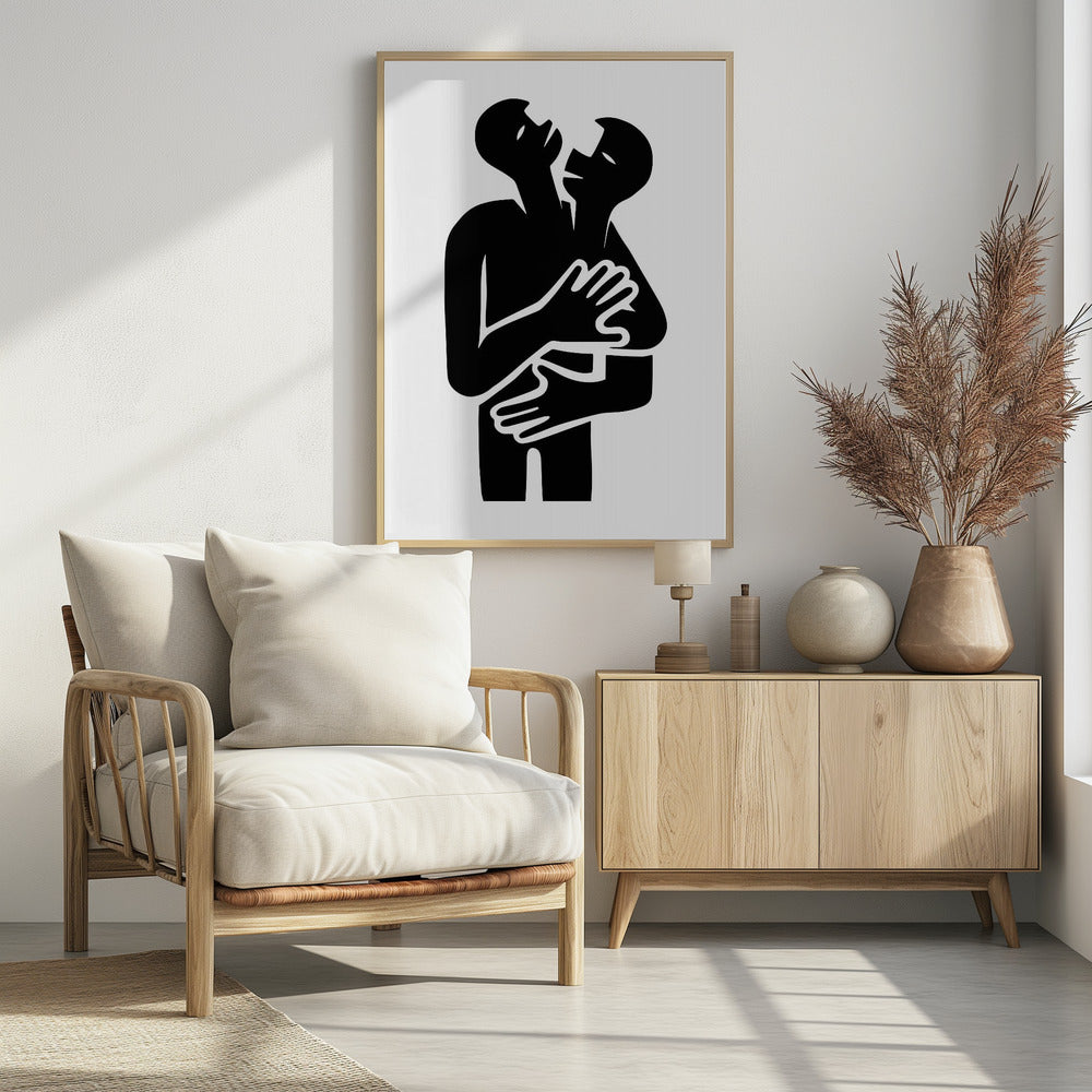 Abstract Hug No 2 Poster