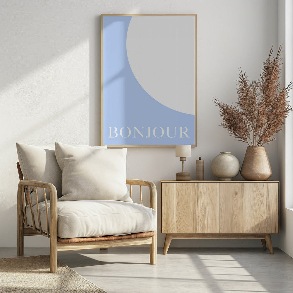 Bonjourblueandwhite Ratio2x3 Poster