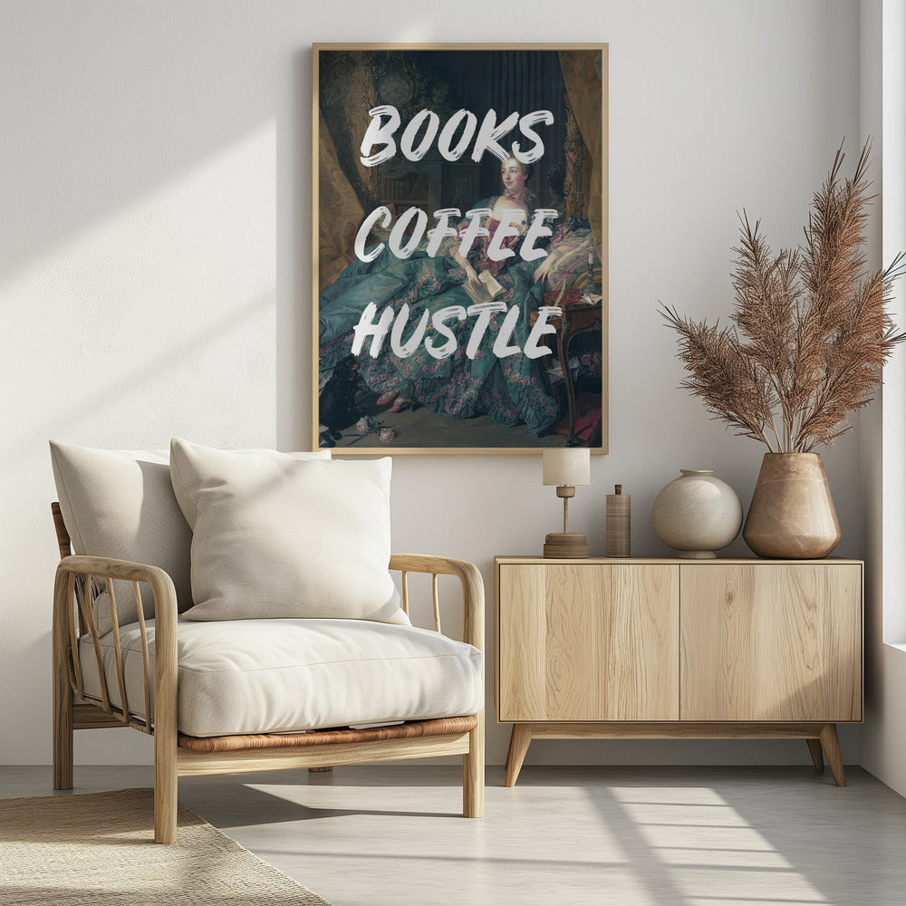 Bookscoffeewhite Ratioiso Poster