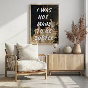 Notsubtlewhitefont Ratioiso Poster