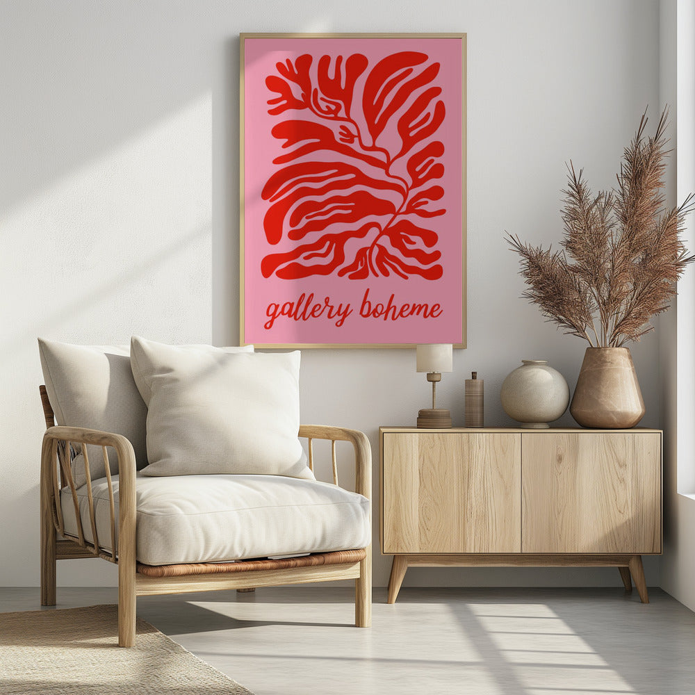 Pinkredgalleryboheme Ratioiso Poster