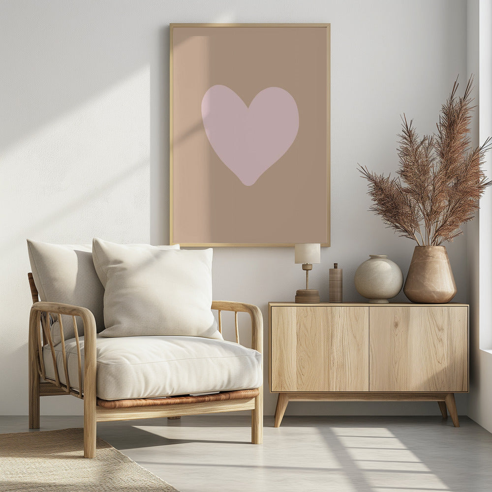 Brownpinkloveheart Ratioiso Poster