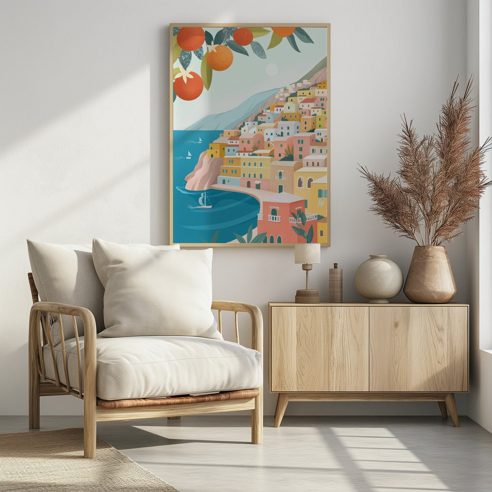 Positano Coast Italy Poster