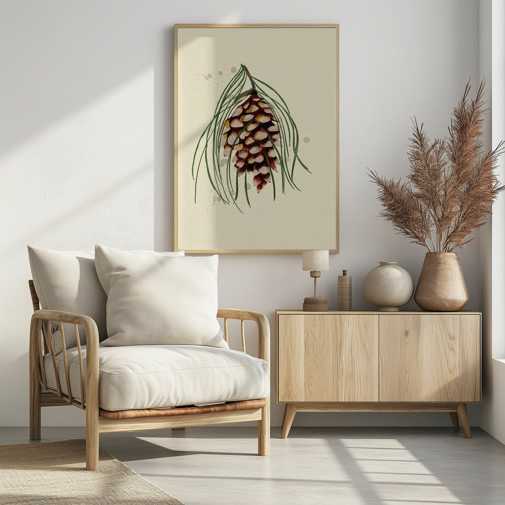 Maine White Pine Cone Copy Poster