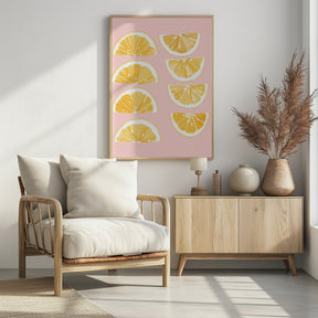 Sliced Lemons Poster