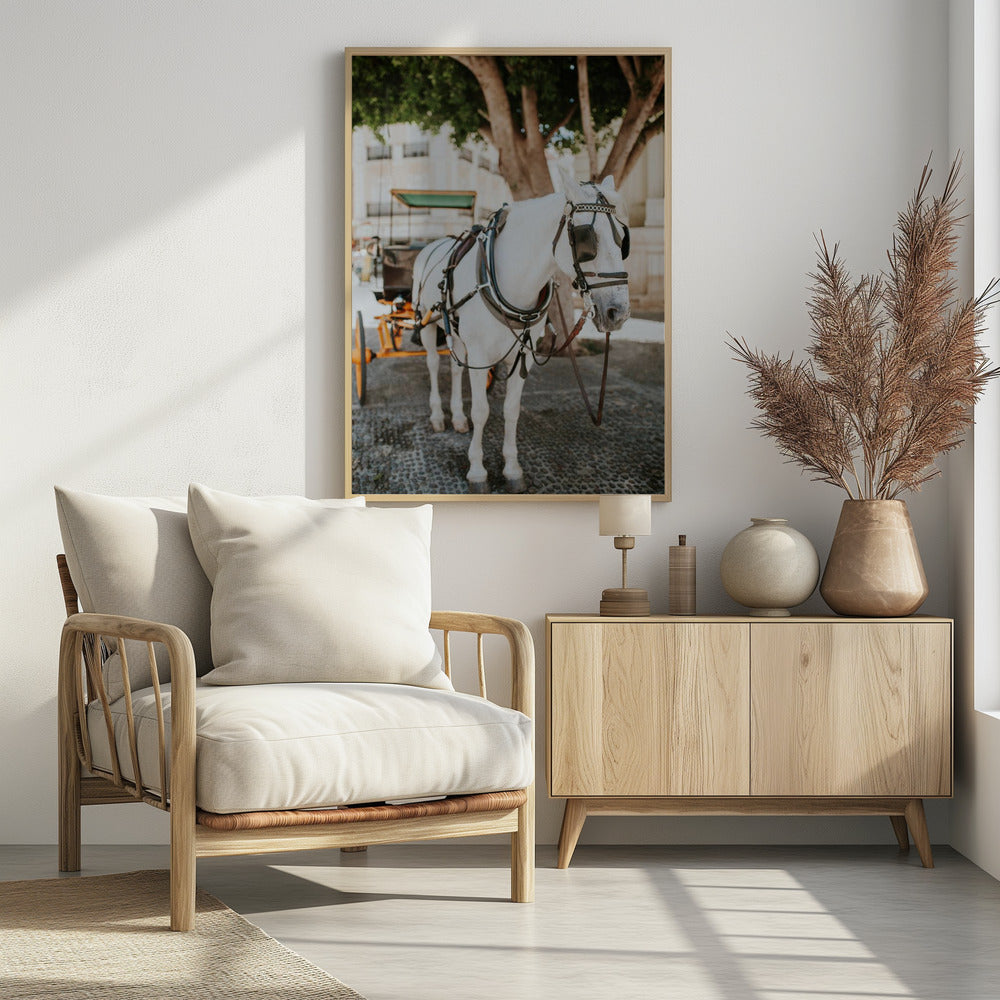 Sevilla White Horse Poster