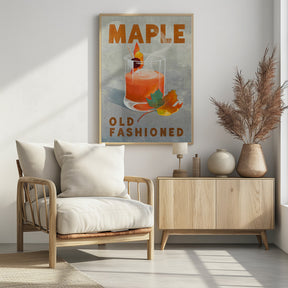 Maple Old Fashioned Cocktail Poster