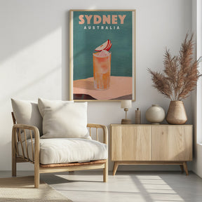 Sydney Australia Cocktail Bar Decor Poster