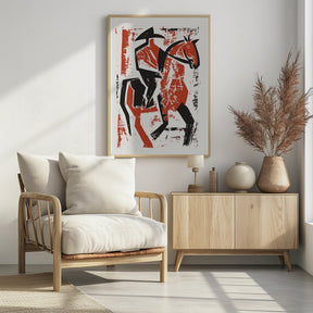 Abstract Horse Rider Poster