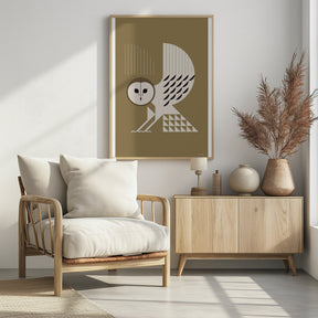 Golden Animals - Barn Owl (Gold) Poster