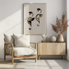 Golden Animals - Seahorses (white Poster