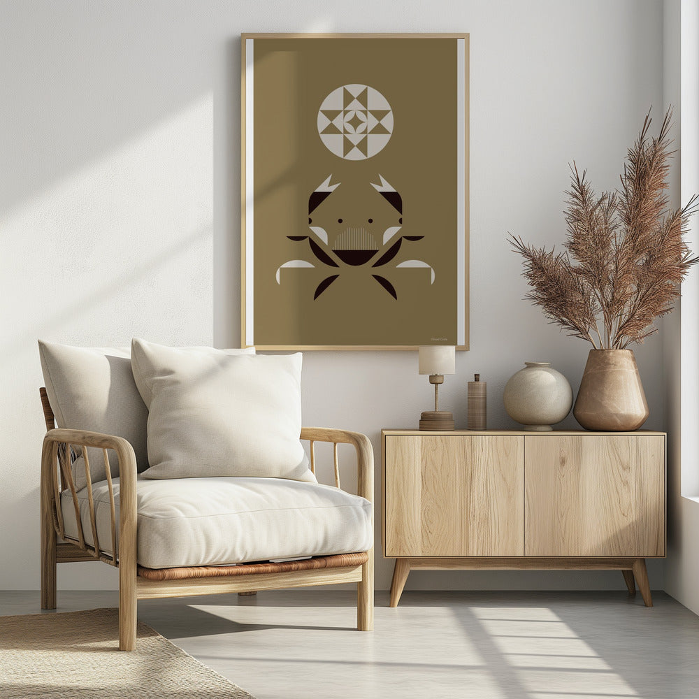 Golden Animals - Ghost Crab (Gold) Poster