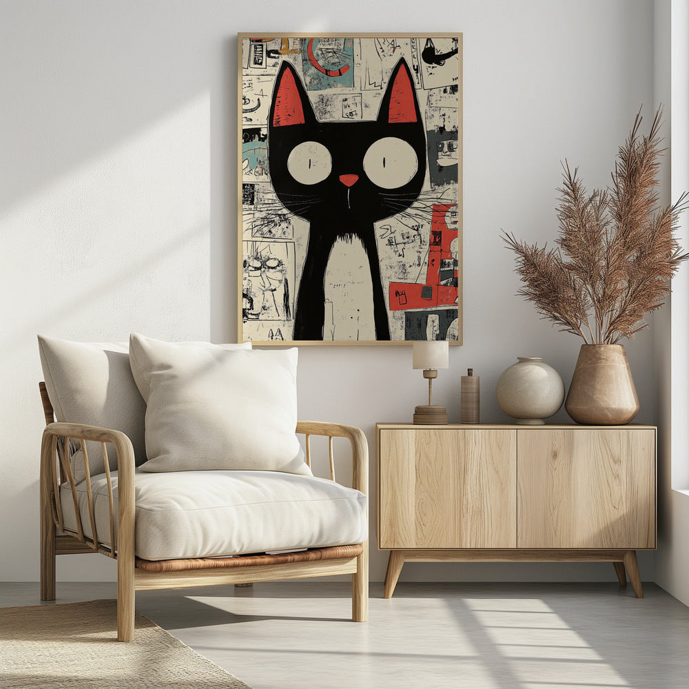 Surprised Cat Poster