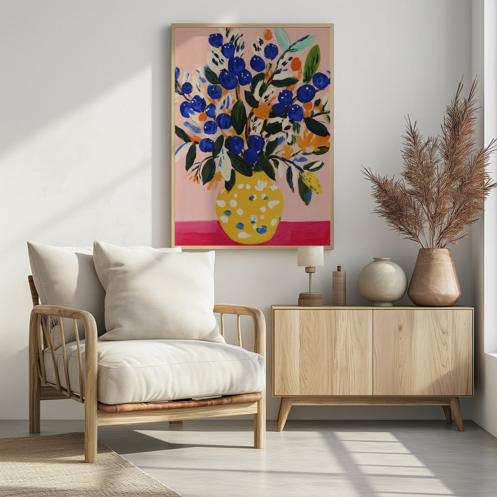 Blueberriesbouquet Poster