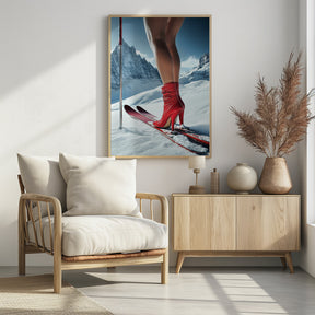 Ski Glamour High Heels Poster