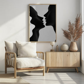 Two Abstract Silhouettes Poster