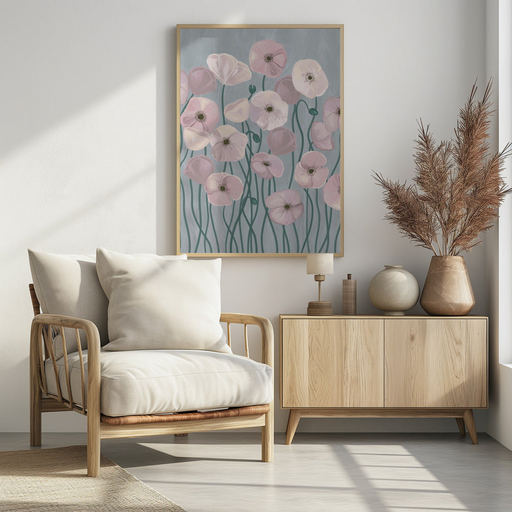 Light Poppies Poster