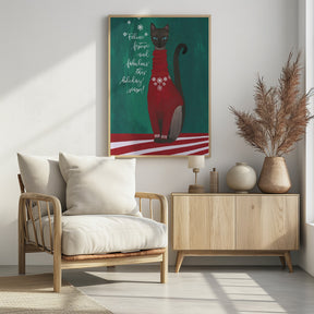 Feline festive and fabulous Poster