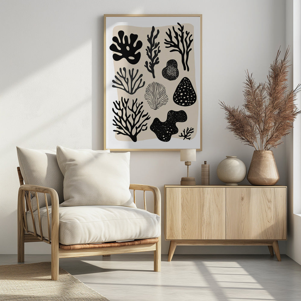 Coral Collection (black) Poster