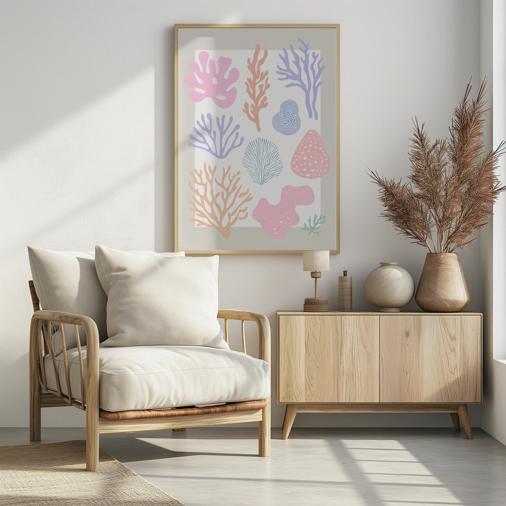 Pastel Corals Poster