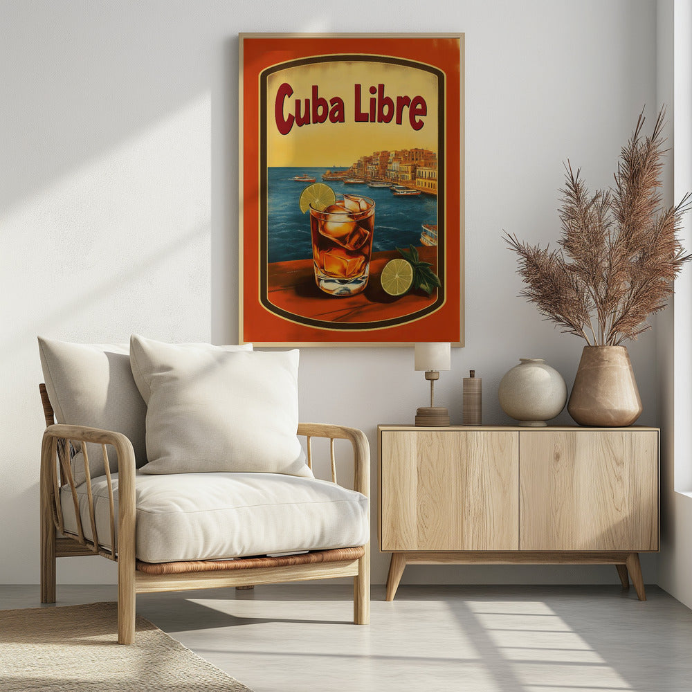 Cuba Libre Vintage Commercial Poster