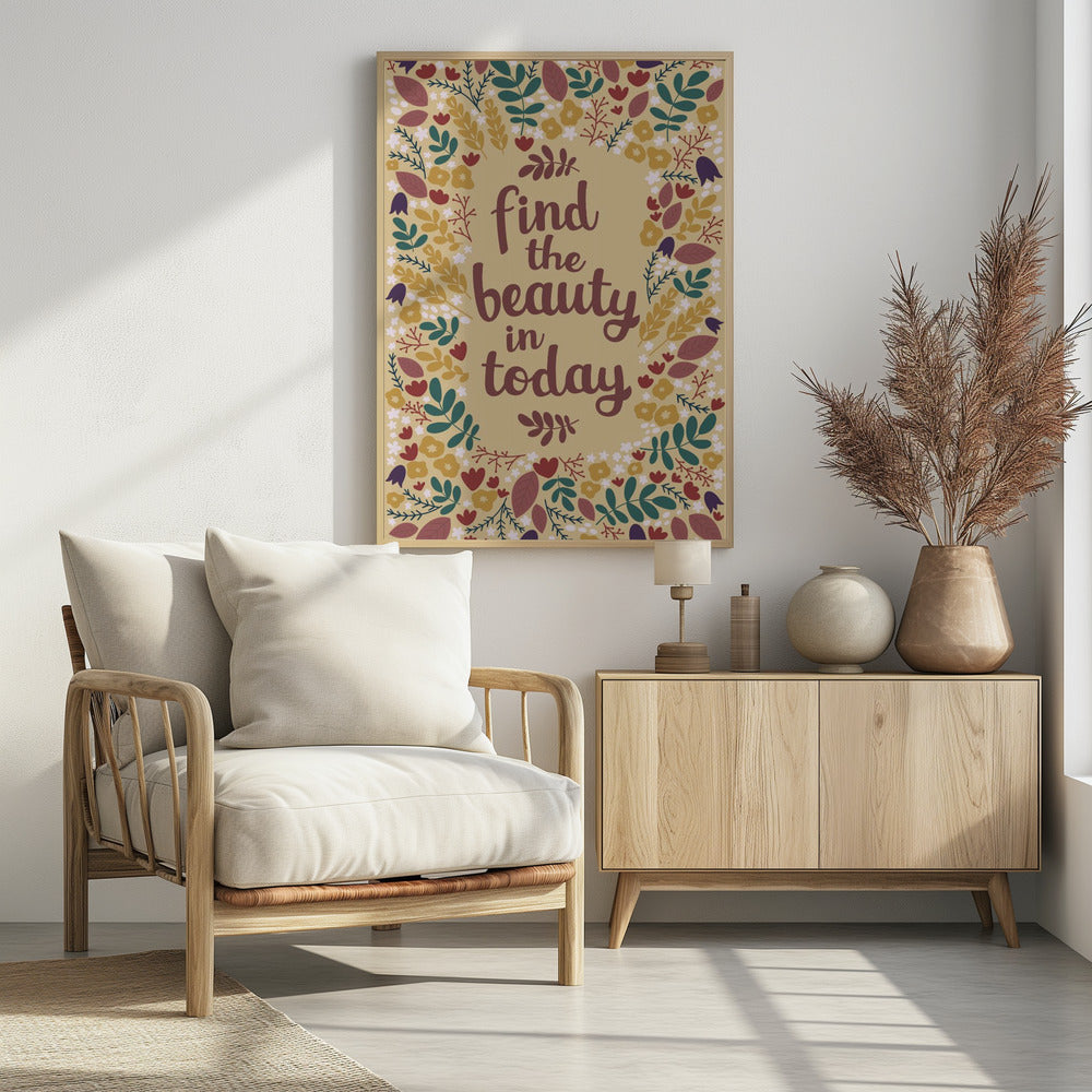 Find the beauty in today Poster