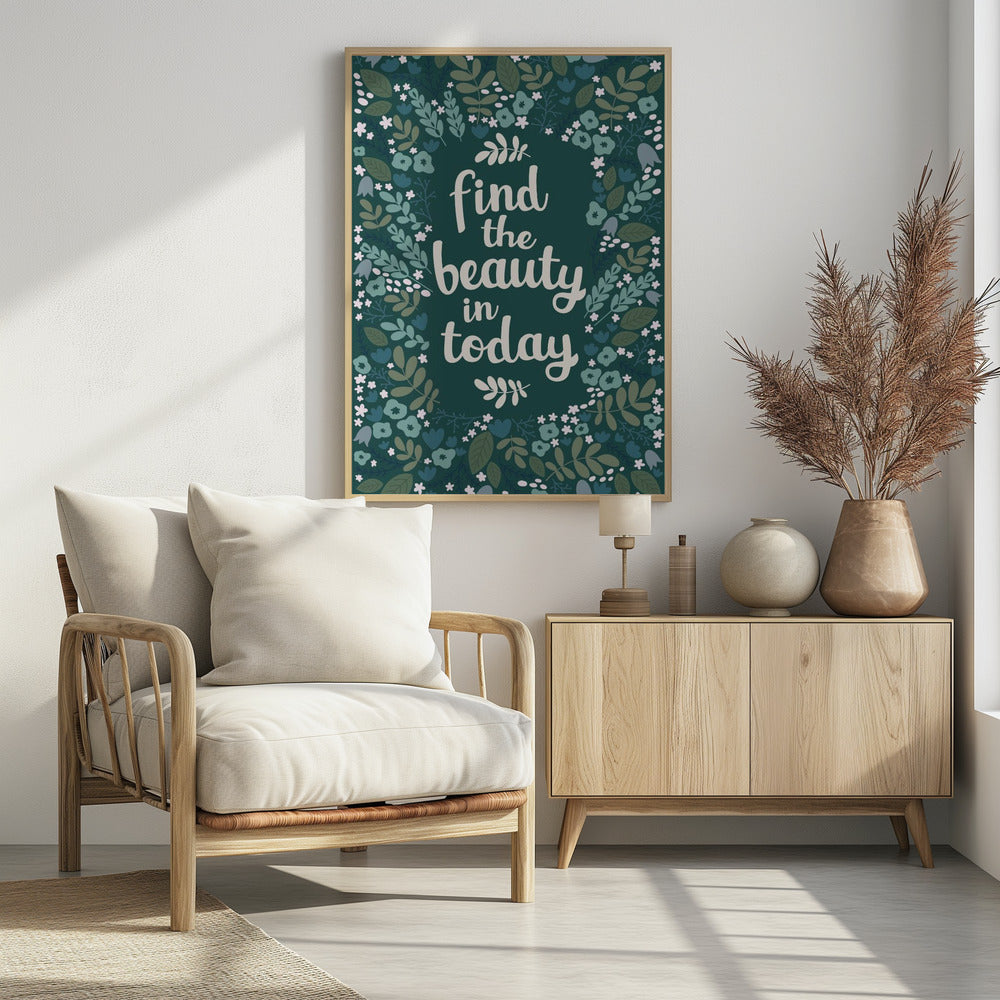 Find the beauty in today Poster