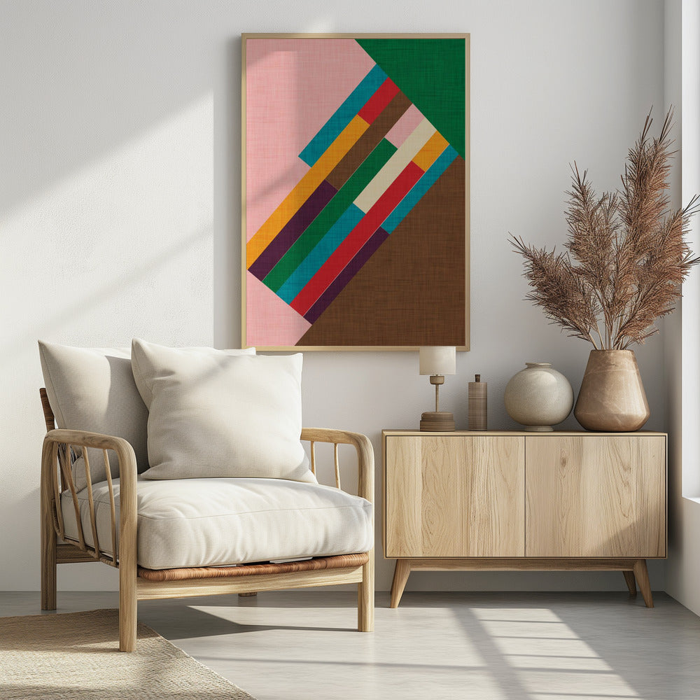 Meridian Pink - Mid Century Modern Poster