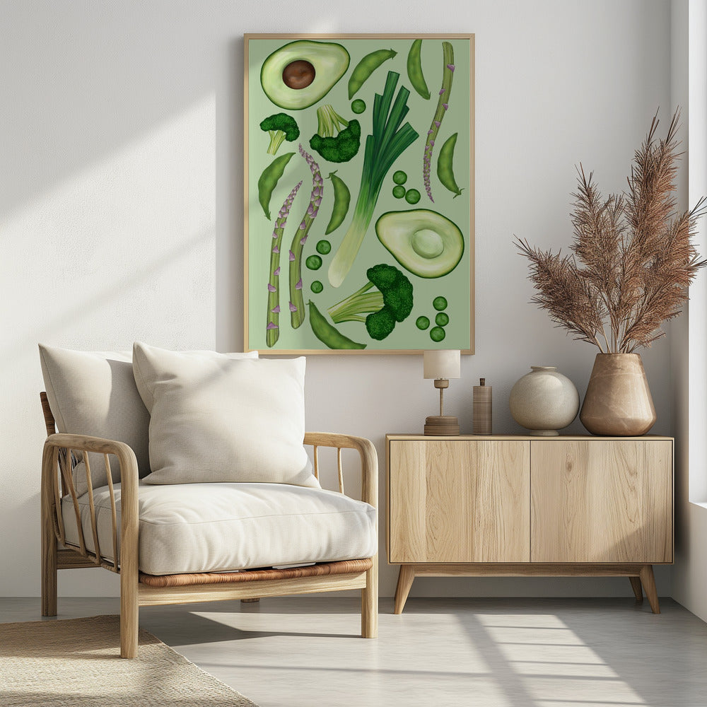 Green vegetables Poster