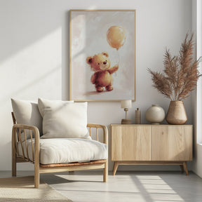 Teddy Bear and Balloon Poster