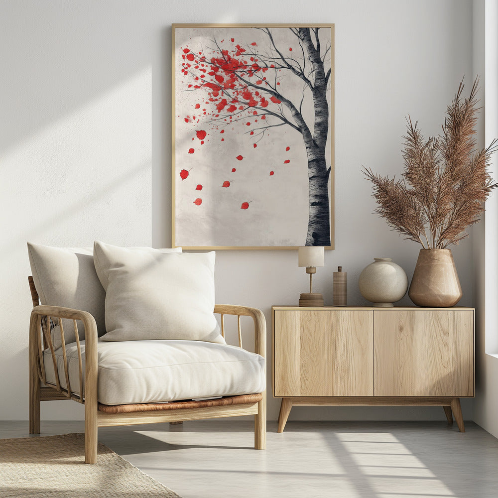 Birch Tree In Bloom Poster