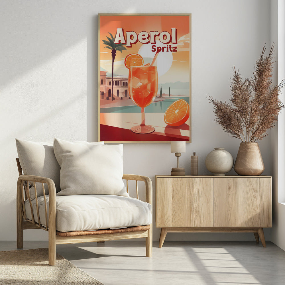 Aperol Spritz Tropical Poster