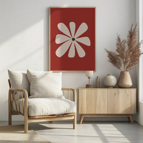 Big Flower - Beige Poster