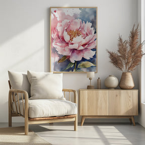 Blooming Peony Poster