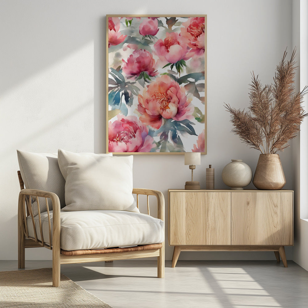 Blooming Peony  (7) Poster