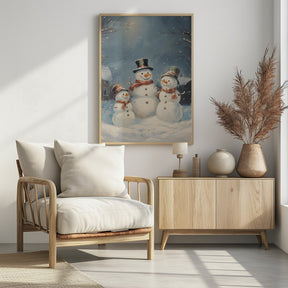 Snowman Family Poster